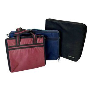 Case Logic CD Binder Cassette Storage Organizer Set, Zippered Travel Media